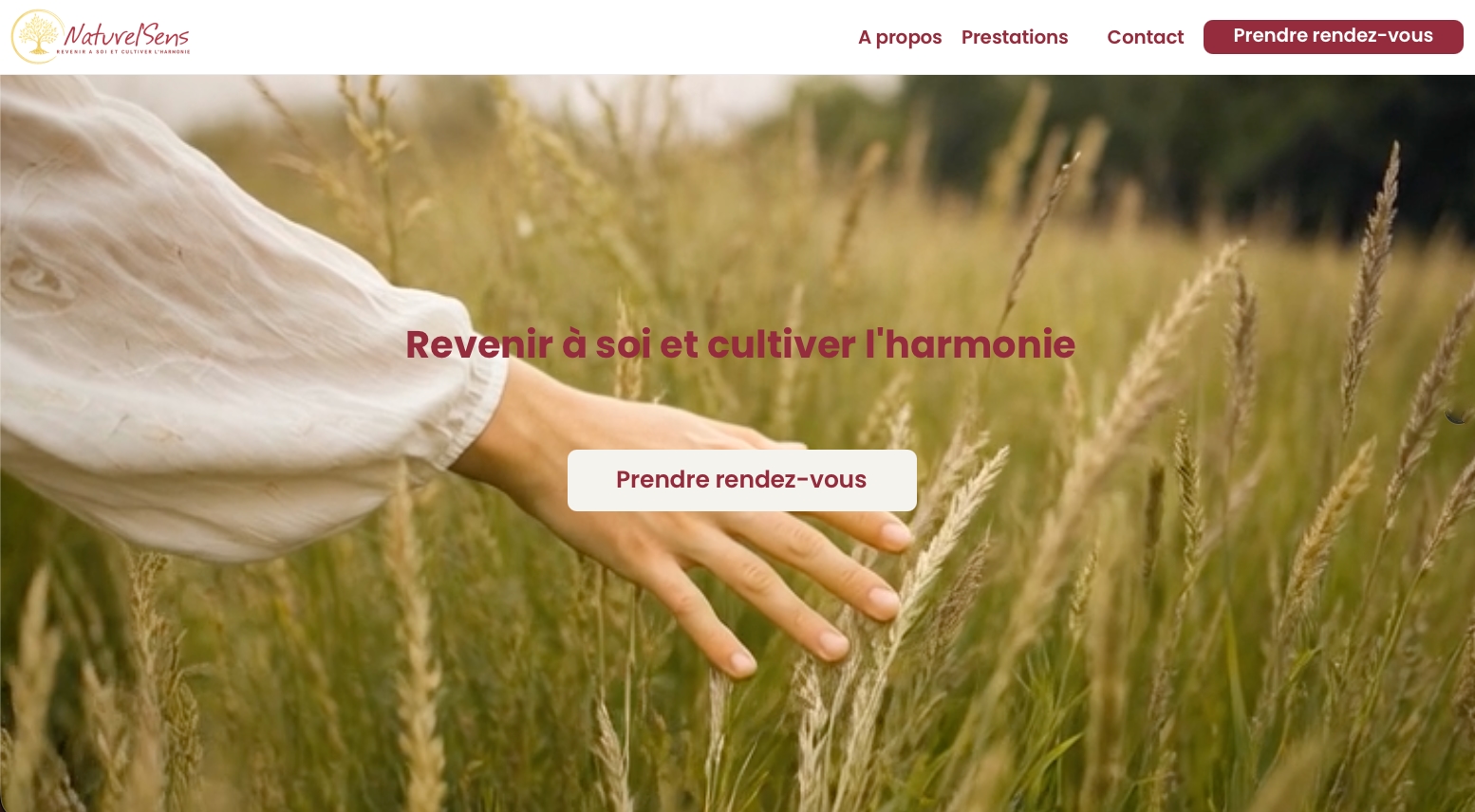 Création du site web Naturel Sens cabinet naturopathie massage par SOYO